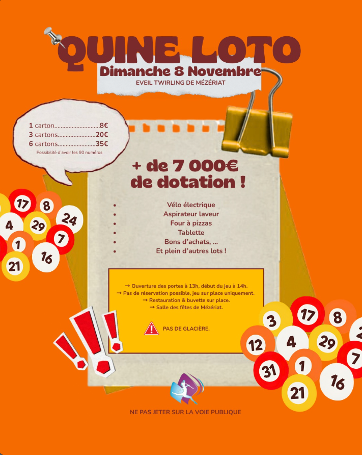 Loto - 08/11 - Mézériat
